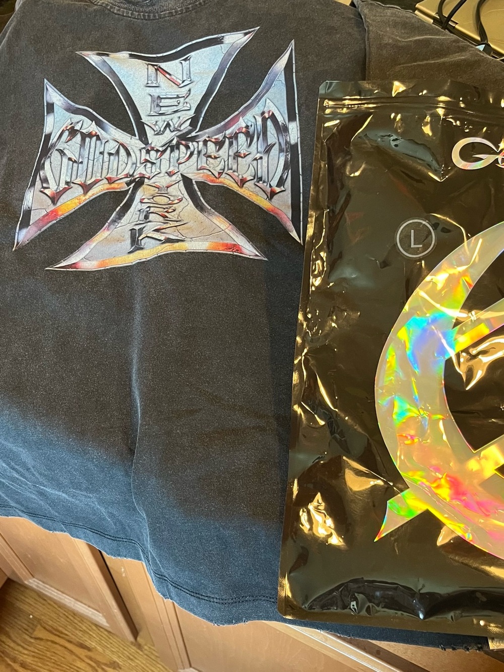 Godspeed Chrome Motto Tee nwt!
